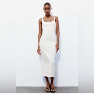 White Zara Midi Dress